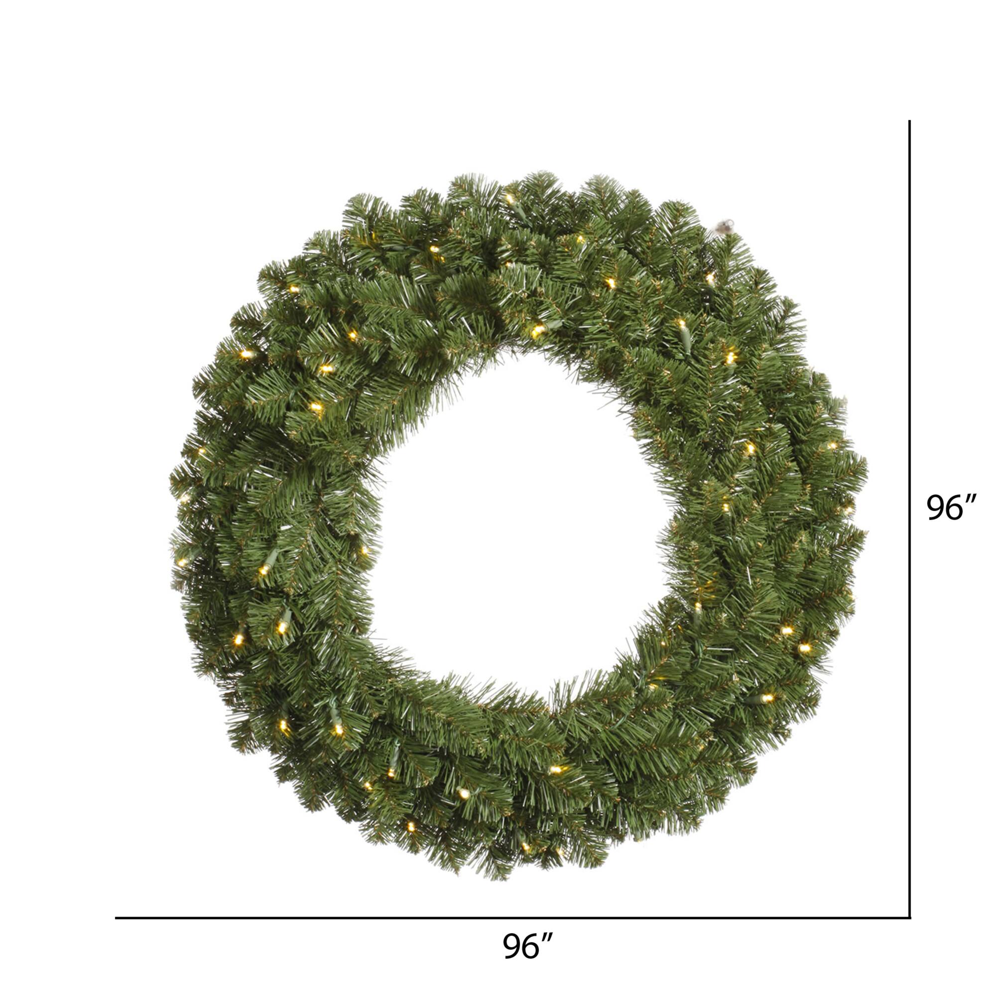 96" Warm White LED Grand Teton Wreath